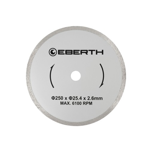 EBERTH Disco diamantato Ø250mm per taglio ad umido