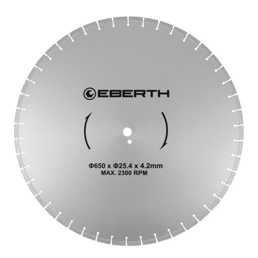EBERTH Disco diamantato Ø650mm per taglio ad umido