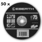 EBERTH 50 Dischi per Smerigliatrice Ø 75mm per Acciaio Inox